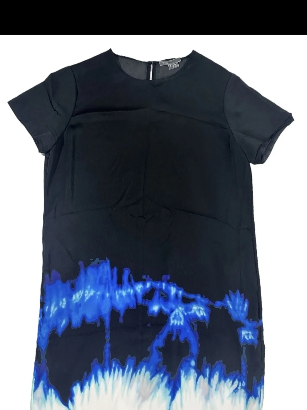Vince Black Blue White Tie-Dye Mini Dress Size 10
